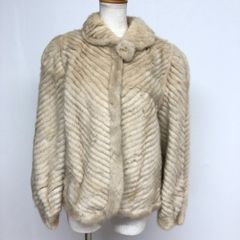 美品✨ T-K-FUR サファイアミンク ポンチョ ケープ リアルファー L相当