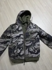 ザノースフェイス カモフラージュ フード リバーシブル ダウン S