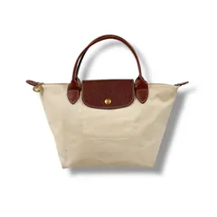 ロンシャン　LONGCHAMP　ルプリアージュ　ハンドバッグ　ミニトートバッグ　ナイロンキャンバス　ベージュ