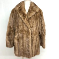 RONZE FUR ミンク リアルファー コート ブラウン ミドル丈 毛皮 - メルカリ