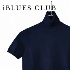 iBLUES CLUB イブルースクラブ ネイビー レディース トップス ニット セーター 半袖 シンプル 【Mサイズ】256KJのサムネイル