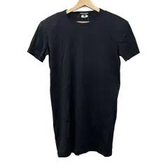 コムデギャルソンジュンヤワタナベ ワンピース サイズM レディース - 黒 クルーネック/半袖/ミニ/肩パッド