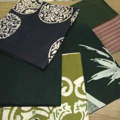 ファッション小物 中古・風呂敷 大判タイプ 綿製 和柄 ５枚まとめ ＊汚 れ多し＊ T417