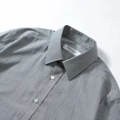 サンローラン イヴサンローラン リヴゴーシュ Yves Saint Laurent rive gauche シルクシャツ 総柄シャツ 千鳥柄 スタンダードカラー 00s イタリア製 メンズファッション メンズトップス メンズシャツ