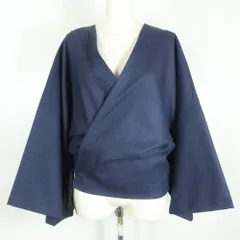 【美品】SOUSOU ソウソウ★カシミヤ混で暖か♪ 懐裡(かいり) 上衣・トップス サイズM 紺系 z18049のサムネイル