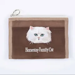 22%オフ ローカルズメッシュフラットポーチ キャット ブラウン