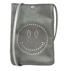 SALON DE ALFURD(サロンドアルファード) ショルダーバッグ - グレー スマイル/スマホポシェット レザー