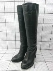 ◇ ⊇ ファビオルスコーニ FABIO RUSCONI レザーロングブーツ ブラック系 36 1/2 レディース E  【1512220050721】