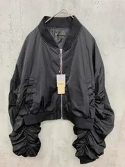 新品 GORGE ゴージ クロップド ボリュームスリーブ ドロスト MA-1 ジャケット sizeF/黒 ■■ レディース