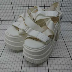 ◇ ⊂ ヨースケ YOSUKE 厚底ストラップサンダル ホワイト系 レディース Mサイズ E  【1601070016053】