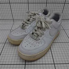 ◇ Θ ナイキ Nike エアフォース1 AF1 ホワイト系 ローカットスニーカー 23.5cm レディース E  【1601150032195】