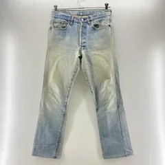 【中古】LEVI'S 80sUSA製 501 刻印6 赤耳モデル ストレートデニムパンツ 33×34 △リサイズ、リペア、パッチ劣化  [24]
