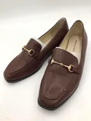 ORiental TRaffic オリエンタルトラフィック 11310 ビットモチーフスクエアトゥ ローファー シューズ size24.5/ブラウン ■■ レディース