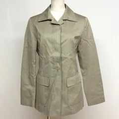 【[値下げ交渉歓迎] 】　iCB 【アイシービー 綿100% テーラードジャケット ステッチデザイン グレージュ/カーキ サイズ9号  テーラードジャケット  B-202