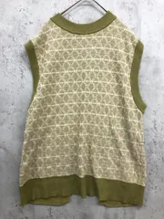 BEAMS HEART ビームスハート 43-05-0107-928 ジャカードニット ベスト グリーン系 ■■ レディース