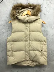 GLOBAL WORK グローバルワーク ファーフード付き ダウンベスト sizeM/ベージュ ◆■ レディース