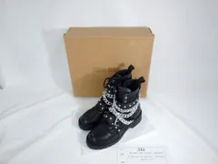 STEVE MADDEN スティーブマデン Temina Chunky Boot With Chains in Black チャンキーブーツ チェーン 黒 ブラック レザー レースアップ サイズ36 23㎝ 【S60】 