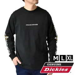 GENUINE Dickies ロンT 《49ブラック》新品 未使用 メンズ 長袖 Tシャツ 選べる2柄 袖プリント バックプリント ジェニュインディッキーズ ワーク ストリート【H3K】【メール便2】ファッション メンズ M L XL 春