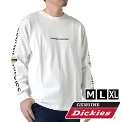 GENUINE Dickies ロンT 《09ホワイト》新品 未使用 メンズ 長袖 Tシャツ 選べる2柄 袖プリント バックプリント ジェニュインディッキーズ ワーク ストリート【H3K】【メール便2】ファッション メンズ M L XL 春