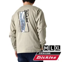 GENUINE Dickies ロンT 《75グレージュ》新品 未使用 メンズ 長袖 Tシャツ 選べる2柄 袖プリント バックプリント ジェニュインディッキーズ ワーク ストリート【H3K】【メール便2】ファッション メンズ M L XL 春