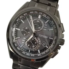 【ジャンク品】CITIZEN シチズン  AT8044-56E ATTESA アテッサ ブラックチタン エコドライブ 腕時計 正規品 / C204