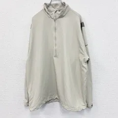 古着 used　NIKE　ナイキ　プルオーバージャケット　ハーフジップ　スウッシュロゴ　ベージュ　XXLサイズ【値引き交渉OK！】