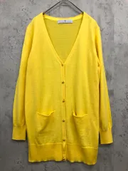 Afternoon Tea アフタヌーンティー WARDROBE 長袖 星ボタン ニット カーディガン sizeM/イエロー ■■ レディース