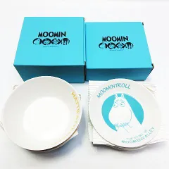 未使用 MOOMIN ムーミン デザート皿4枚セット/サラダボウル2個セット(ムーミン＆ニョロニョロ) 2箱セット MM621BR-6/MM621BR-1 食器 箱付き E627Z
