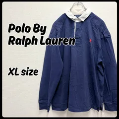Polo by Ralph Lauren プルオーバー ラガーシャツ XLサイズ ラルフローレン 古着 ネイビー