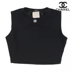 CHANEL シャネル カットソー ちび丈 ノースリーブ クロップド　ココマーク 【大幅値下げ】【中古】のサムネイル