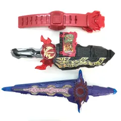 〇 BANDAI おもちゃ・DX聖剣ソードライバー ・DX刃王剣クロスセイバー 「仮面ライダーセイバー/聖刃」セット 動作確認済 両方箱なし