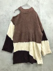 LIP SERVICE リップサービス バイカラー ルーズ ニット ワンピース マルチカラー ◆■ レディース