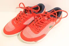 【中古】 LACOSTE レディーススニーカー UK3.5 スニーカー LACOSTE UK3.5 赤 レッド ロゴ