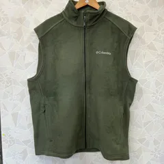 Columbia フリースベスト カーキ グリーン アウター XLサイズ アウトドア ノースリーブ