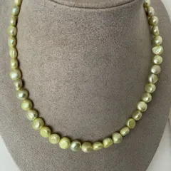 淡水本真珠★フラット★パールネックレス★ハンドメイド★ファッション★デザイン★ネックレス