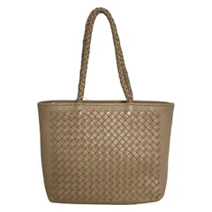 dragon(ドラゴン) トートバッグ - ベージュ ミニバッグ/編み込み レザー