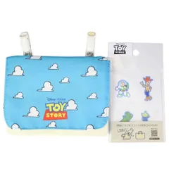【メール便】トイストーリー クリップポケット シールデコマルチポケットバッグ 新入学 ディズニー ニシオ 新学期準備雑貨 キャラクター グッズ 