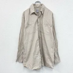 古着 used　Carhartt　カーハート　長袖ワークシャツ　ラウンドシャツ　ベージュ　Lサイズ【値引き交渉OK！】