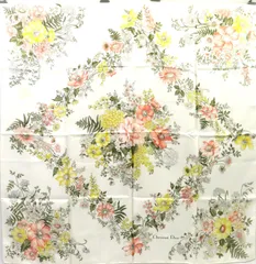 クリスチャンディオール　シルクスカーフ　ホワイト系　Christian Dior　18712002