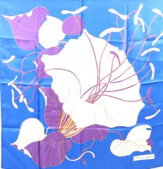 クリスチャンディオール　シルクスカーフ　ブルー系　Christian Dior　18712003