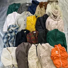 【T-101】古着　上着　アウター　20枚セット　まとめ売り　メンズ　レディース　ミックス　ノーブランド中心　A〜Bランク