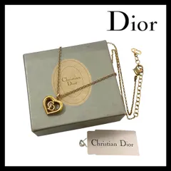 【Dior】CDロゴ ハート ネックレス ゴールド/金 カラー ペンダント ヴィンテージ Christian Dior/クリスチャンディオール (SER-6850)