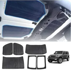 KURT ECP ジープ/Jeep ラングラー/Wrangler JK/JL 選択可 断熱材 防音 消音 屋根 窓 ドア 専用設計 簡単取り付け シート 日よけ ヘッドライナー ハードトップ アンリミテッド サハラ 室内温度 安定 内装 (JL用)