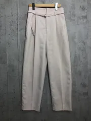 green label relaxing グリーンレーベルリラクシング ユナイテッドアローズ ハイウエスト センタープレス ベルト パンツ size３８/白 ■■ レディース