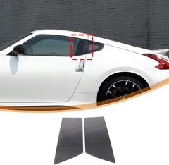 Hcilloend 日産 フェアレディZ Z34 2008～2020に適用 センターピラー装飾パネル ピラーガーニッシュ カバー デコレーションストリップ ピラーパネル ABS製 貼付タイプ 外装パーツ カー用品 カスタム 2点セット カーボン調