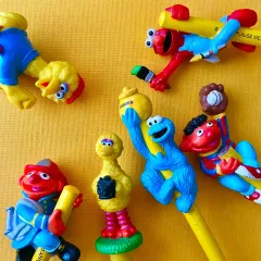 レトロ ヴィンテージ セサミ ストリート フィギュア 鉛筆