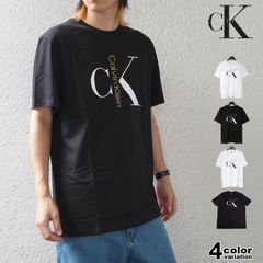 00s Y2K カルバンクラインTシャツ usa古着 ブラック 黒 センターロゴ 