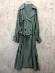 Bab バブ シアー サイドスリット ロング トレンチ コート sizeM/グリーン系 ◇■ レディース