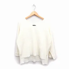 イング INGNI ニット セーター Vネック 長袖 ロングテール 無地 シンプル M アイボリー 白 /HT23