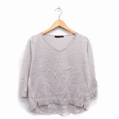 22オクトーブル 22 OCTOBRE カットソー Tシャツ 七分袖 Vネック ラメ グレー 灰 /KT2のサムネイル